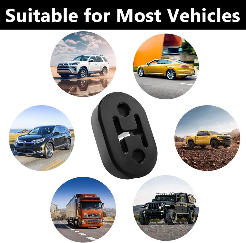 BFXM Exhaust Rubber Hanger, rubber muffler hangers. Rubber Insulator Bushing Mount, rubber exhaust mounts with 2 Holes 0.47 Inch, Universal Fit - Image 4